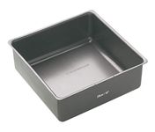 MasterClass 25 cm Deep Cake Tin with PFOA Non Stick and Loose Bottom, 1 mm Carbon Steel, 10 Inch Square Pan