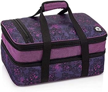 VP Home Double Casserole Insulated Travel Carry Bag (Henna Tattoo) for Trip Birthday Party, Mother's Day, Holiday, Christmas Day, Grocery Store, Supermarket, Outdoor Picnic etc