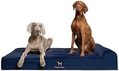 NOAH & PAW Giant Dog Bed XXL 55x45x11 Inch, Orthopedic Dog Beds, Eggshell Memory Foam Infused with Cooling Gel, Waterproof, Machine Washable, Includes Inner Cover (Denim Collection)