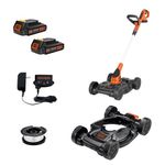 BLACK+DECKER Cordless Lawn Mower, String Trimmer, Edger, 3-in-1 (MTC220)