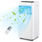 COSTWAY 10000 BTU Portable Air Conditioner, 3 in 1 AC Unit, Fan & Dehumidifier w/Sleep Mode, 24H Timer, LED Display, Child Lock, Remote Control & Window Kit for Bedroom, Office, Dorm (10000BTU)