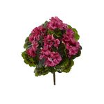 Nearly Natural 6140-S4-BU Geranium Artificial Bush UV Resistant Set of 4 (Indoor/Outdoor) Beauty