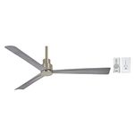 Minka Aire F787-BNW, Simple 52" Ceiling Fan in Brushed Nickel Finish and Additional Wall Control