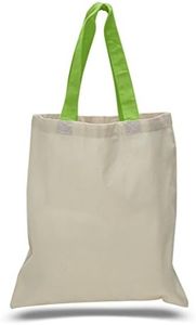 Set of 15- Cheap Cotton Tote Bags with Color Handles