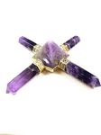 Jet Exquisite Amethyst Pyramid Energy Generator Free Booklet Jet International Crystal Therapy Conical 4 Points Wow Healing Reiki Sacred Gift Pyramid Generator Crystal Pencil Point Programmable Divine Spiritual Crystal Therapy Massage Positive Energy Mental Peace Love Strength Psychic Awareness Family Bonding X-mas Christmas Gift Business Success Vastu Progress Prosperity Power Confidence Booster Mothers Day