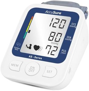 AccuSure AS Series Automatic and Advance Feature Arm Blood Pressure Monitoring System, White