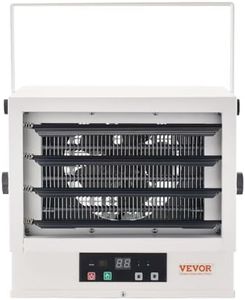 VEVOR 5000-Watt Digital Fan-Forced Wall/Ceiling Mount Shop Heater, Electric Garage Heater, with Remote Control Overheat Protection, Hardwired Heater with 9-Hour Timer, Ideal for Workshop, ETL Listed