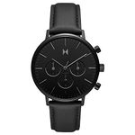 MVMT Legacy Traveler Men's 42 MM Panther Black Analog Watch, Panther Black, 42 MM, Legacy Traveler