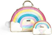 Glimmer Wish Unicorn Rainbow Overnight Bag and Cosmetic Bag for Essentials and Cosmetics, Secure and Organized Travel Bags, Gifts for Teens and Girls