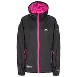 Trespass Qikpac Jacket Female, Black, M, Compact Packaway Waterproof Jacket for Women, Medium, Black