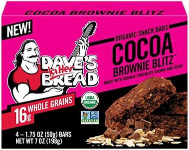 Dave's Killer Bread Cocoa Brownie Blitz Organic Snack Bars, 4 Individually Wrapped Snack Bars