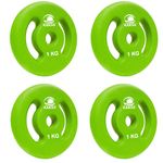 KAKSS NEOPRENE COATED WEIGHT PLATES 1kg x 4 pc (30-MM CENTER HOLE) (1)