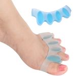 Wonder Care Silicone Toe Separator For Feet Gel Toe Pads Toe Big Toe Corrector Bunion Toe Straightener Yoga Toe Stretcher Hammer Toe Bunion Blue pair of 2