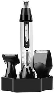 Recortador de Vello Nariz, 4 en 1 USB Recargable Cortapelos Nariz y Orejas,Recortadora de Barba Removedor de pelo de oreja de nariz electrónica para Hombres