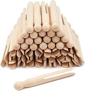 Juvale Wooden Traditional Clothespins (4.3 x 0.5 in, 50 Pack)