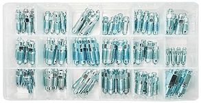 Brake Caliper & Brake Bleeder Screw,Wheel Cylinder Bleeder Replace 30300, 90PCS 18Types Screw Assortment, Bleeder Valve, Standard SAE & Metric Bleeding Screws Bleed Kit