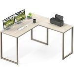 SHW L-Shaped Home Computer Desk, 48-Inch, Maple