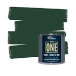THE ONE All-In-One Paint & Primer - Green Matt, 250 ml | Multi-Surface 1 Coat Formula | Easy Indoor & Outdoor Decorating for Home & Garden Walls, Floors & Furniture | Durable, Water-Based & Low VOC