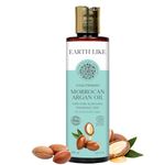 Earth Like Cold Pressed Moroccan Argan Oil 200ml - 100% Pure, Natural Argan Oil for Skin, Hair & Nails, Moisturizing, Nourishing, Anti-Aging, Enhances Shine & Softness, Rich in Vitamins & Antioxidants