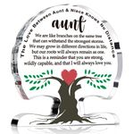 Aunt Gifts - Gifts for Aunt from Niece, Nephew, Best Aunt Ever Gifts, Birthday Gifts for Aunt, Auntie Gifts from Niece Nephew, Great Aunt Gifts, Decor Gifts for Aunt Acrylic Tree Desk Signs Home Decor