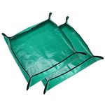 DOMG 2PCS Plant Repotting Mat Foldable Waterproof Succulent Transplanting Mat Indoor Potting Tarp Gardening Mat, Green(26.8" x 26.8")