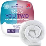 Slumberdown Made For You Two King Size Duvet - Half 4.5 & Half 10.5 Tog King Quilt for Couples with Different Sleep Temperatures | UK-Made, Non-Allergenic, Washable (225 x 220cm)