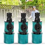 3 Pcs Garden Hose Connector in Lines Water Hose Fittings Quick Release Garden Hose Shut Off Valve Garden Hose Connectors & Accessories