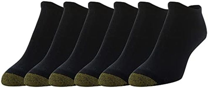 Gold Toe Women's Jersey Liner Socks 6 Pairs Casual, Black, One Size (Pack of 6)