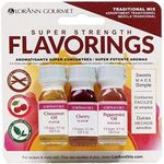 LorAnn Super Strength Trio Pack Flavorings Extracts - Traditional Mix (Cinnamon, Cherry and Peppermint)