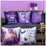 Vendola Unstoppable Quote Microfiber Satin 250TC Cushion Pillow Covers, Multicolor, Set of 5 (16X16 Inches)