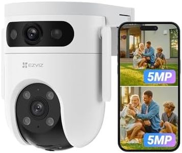 EZVIZ H9c 3K Dual-Lens Outdoor Security Camera, 360° PTZ WiFi Home Surveillance, Color Night Vision, Waterproof, Human/Vehicle Detection, 220m Enhanced Dual Wi-Fi Antennas