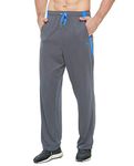 E-SURPA Men's Athletic Pant with Pockets Open Bottom Sweatpants for Men Workout, Exercise, Running (Gray L)