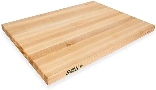 John Boos Block R-Board Reversible Wood Cutting Board, 24"x18"x1.5", Maple