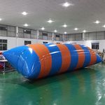 Inflatable Water Catapult Blob, Inflatable Water Drop Jumping Bag, Water Inflatable Catapult Bag Jumping Pillow with Air Pump, Suitable for Adults and Children (Blue & Orange, 16.5ft x 6.5ft)