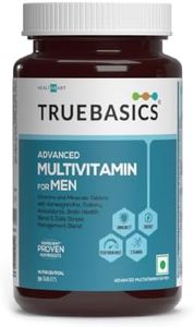 TrueBasics Advanced Multivitamin For Men (90 Tablets) | With Ashwagandha, Gokhru & Kawach, Vitamin D3 and Multiminerals | For Immunity, Energy, Strength & Stamina