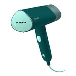 Philips 3000 Series Handheld Garment Steamer — Ready to use in seconds; 20 g/min Continuous Steam; Best Travel Companion; 120 ml Tank — Storage Pouch — Dark Green — STH3020/70