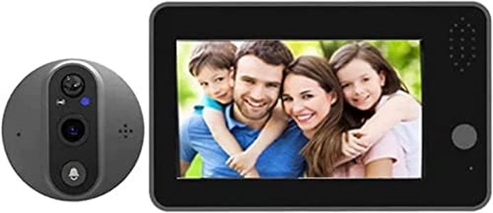 MANYCAST Wireless WiFi Smart Video Doorbell with Display Screen| Mobile App Control | Intruder Motion Alarm System | 1080P FHD Camera | 2-Way Talk
