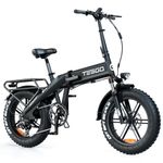 Folding Electric Bike- TESGO 1000W STT Fat Tire 20" x 4.0 EBike for Adult -【48V 17.4AH】 Removable Battery- Hydraulic Brakes & Shimano 8 Gears - Mountain Electric Bicycle