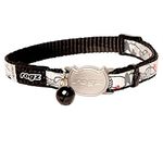 Reflectocat ROGZ CAT COLLAR WITH BREAKAWAY BUCKLE AND NIGHT TIME VISABILITY (Black Cat)