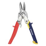 WORKPRO 10" Tin Snips Straight, Cr-V Steel Aviation Snips, Compound Snips for Cutting Aluminum & Metal Sheets, or as Household Scissors