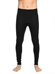 Brass Monkeys - 100% Merino Wool - Made in New Zealand - Mens Long Johns Thermal Pants V2 - All Black, Large