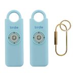 She's Birdie - The Original Personal Safety Alarm for Women by Women - Loud Siren, Strobe Light and Solid Brass Key Chain in a Variety of Colors (Aqua, 2 Pack)