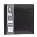 Kiera Grace 200-Pocket Simple & Classic Leather Photo Album For Home & Room, 2.17"L x 8.86"W x 8.86"H To Display 200-4" x 6" Pictures, Black…