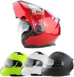 3GO Motorbike Helmet - Modular Flip Up Motorbike Helmet Pinlock Dual Visor & Full Face Motorcycle Helmet With ECE Approved Motorbike Helmets For Men & Women Racing Scooter, Street, Moto, Crash Helmet