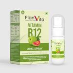 PLANVITA Vitamin B12 Supplements Oral Spray, | Energy Booster For Men & Women | Pocket Friendly 30ml (Guava)