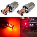 Alla Lighting 2pcs Extremely Super Bright 1000 Lumens 1156 7506 BA15S P21W LED Bulb Pure Red High Power 3020 30-SMD LED Lights Bulbs for Turn Signal Blinker Brake Stop Light Lamps Replacement