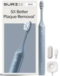 SURI 2.0 New Sonic Electric Toothbrush with Pressure Sensor | 1 Month+ Battery| Electric Toothbrush Adults | Sonic Toothbrushes | Blue