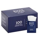 Butt Wipes for Men Individually Wrapped Flushable Wet Wipes, Aloe Vera Scented (100 Pack)