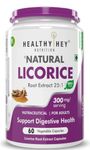 HealthyHey Nutrition Licorice Root Extract 25:1-100% Natural -60 Veg. Capsules- Support Heart Health and Digesion