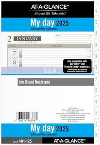 AT-A-GLANCE 2025 Planner, Daily, 5-1/2" x 8-1/2", Desk Size, One Page Per Day Refill, Loose-Leaf (481-125-25)